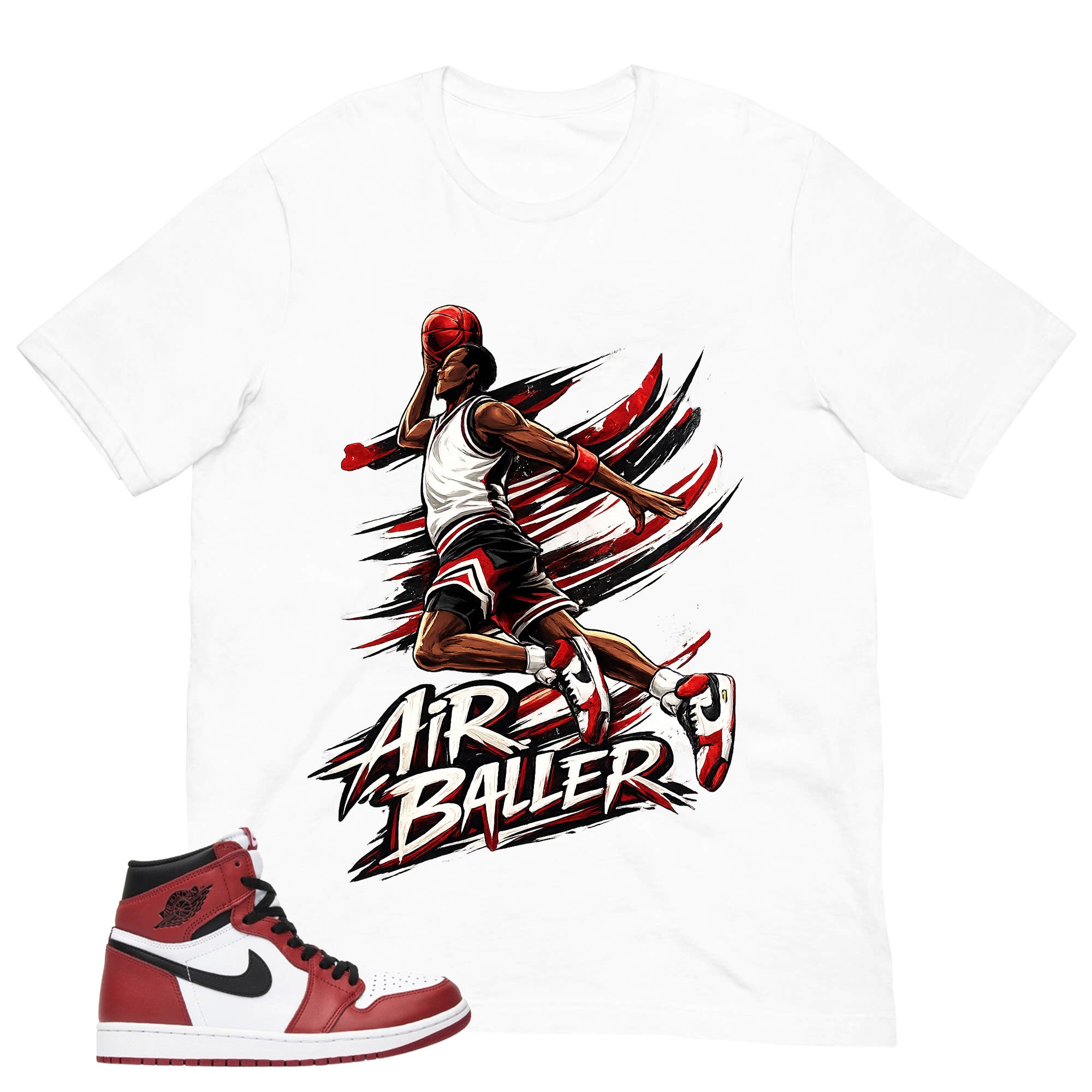 Graphic Tee Air Baller Shirt - to Matching Air Jordan 1 Chicago | Zadago