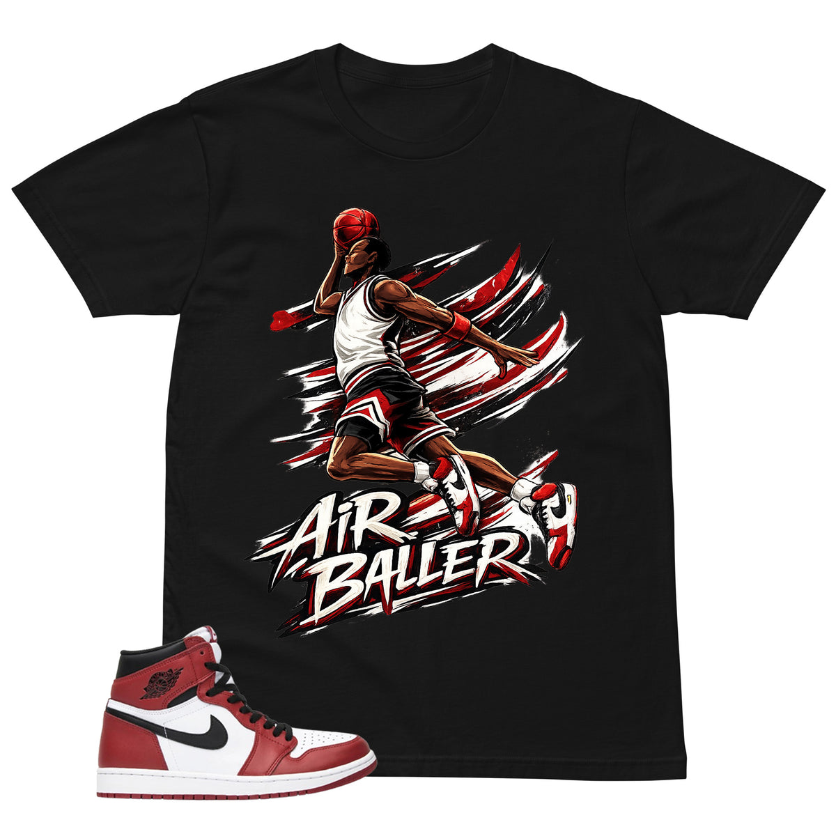 Graphic Tee Air Baller Shirt - to Matching Air Jordan 1 Chicago | Zadago