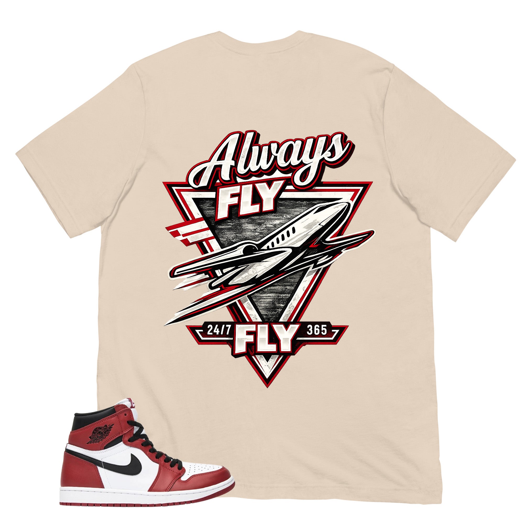 Graphic Tee Always Fly Shirt - to Matching Air Jordan 1 Chicago | Zadago