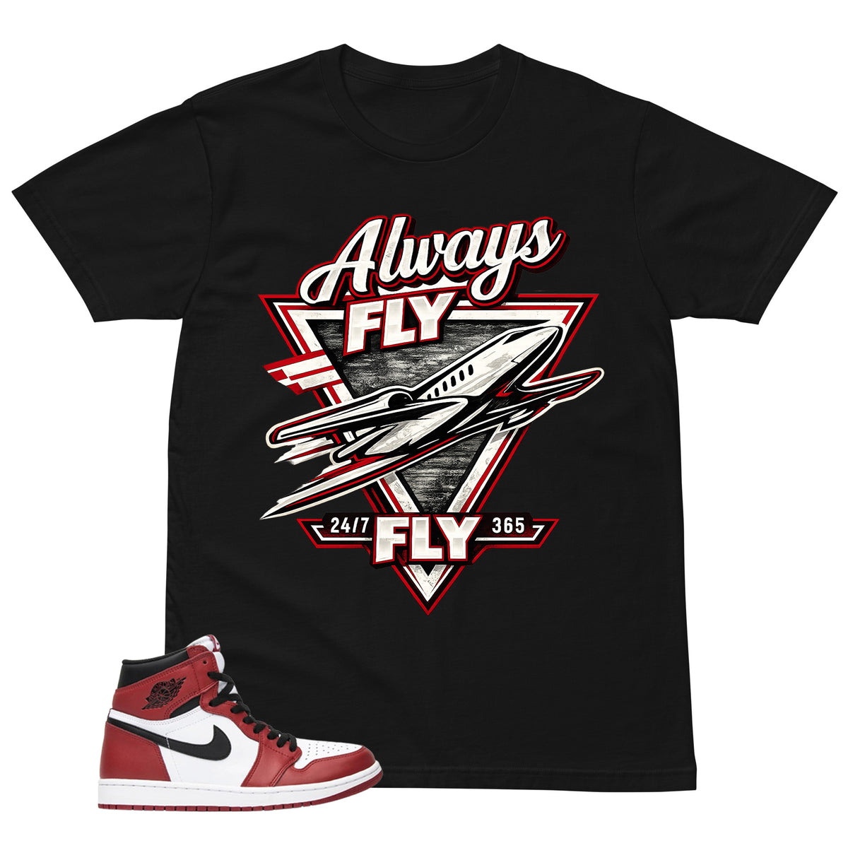 Graphic Tee Always Fly Shirt - to Matching Air Jordan 1 Chicago | Zadago