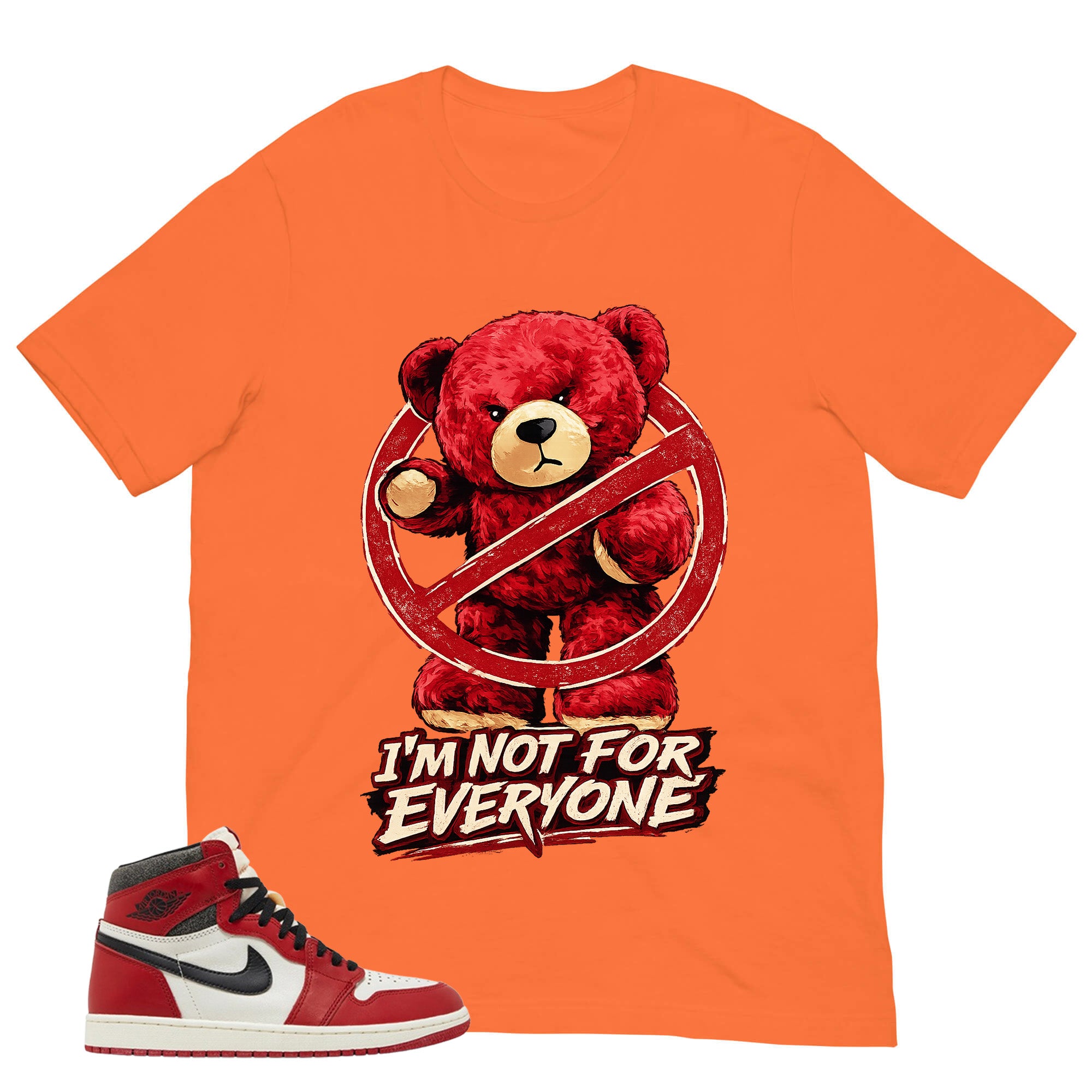 Graphic Tee Angry Bear Shirt - to Matching Air Jordan 1 Chicago Lost & Found | Zadago