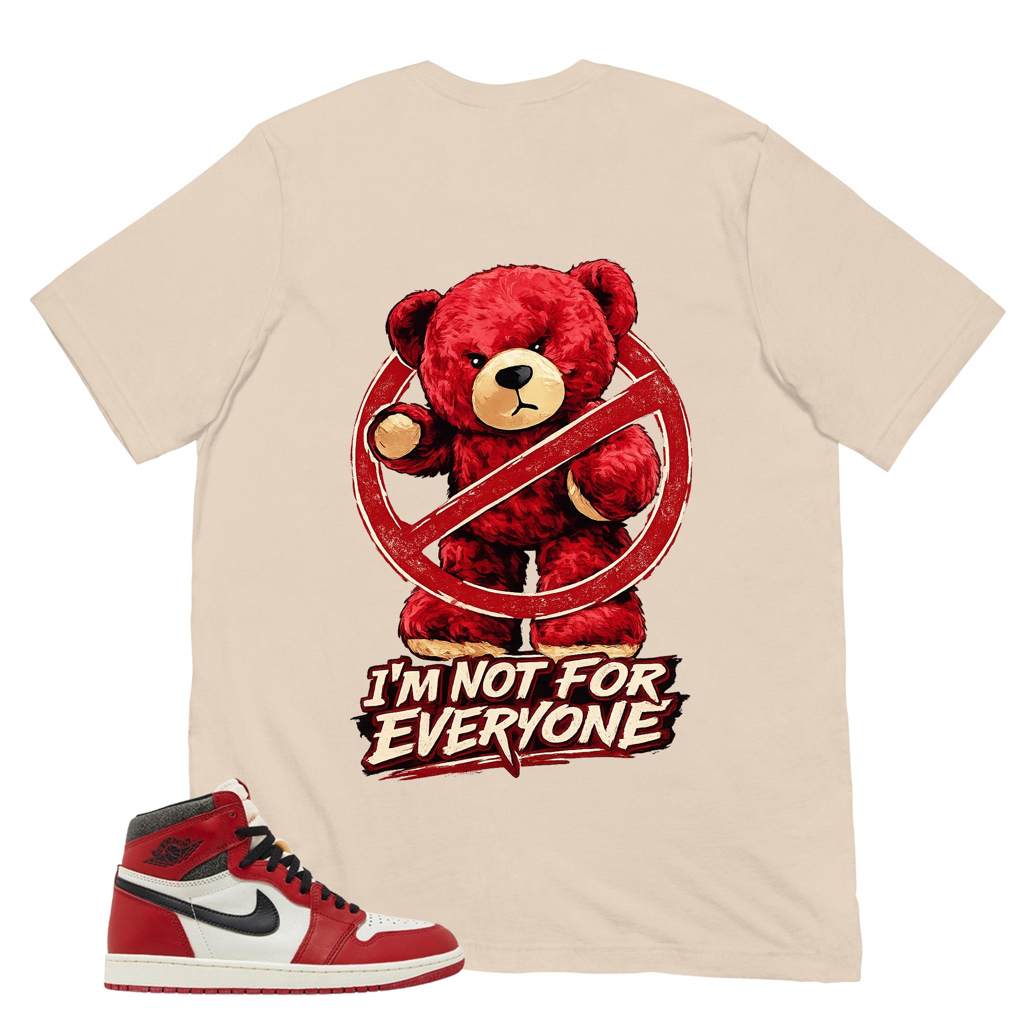 Graphic Tee Angry Bear Shirt - to Matching Air Jordan 1 Chicago Lost & Found | Zadago