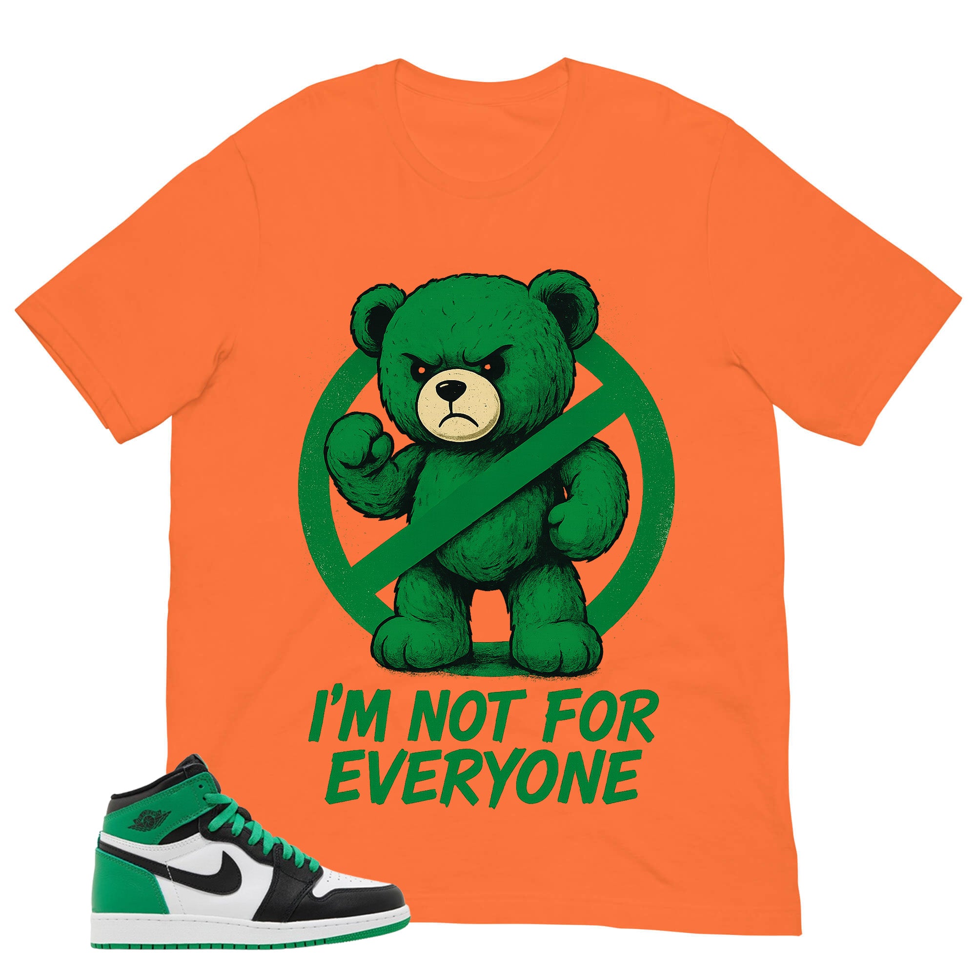 Graphic Tee Angry Bear Shirt - to Matching Air Jordan 1 Lucky Green | Zadago