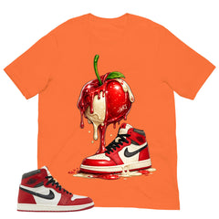 Graphic Tee Apple Dripping Shirt - to Matching Air Jordan 1 Chicago Lost & Found | Zadago