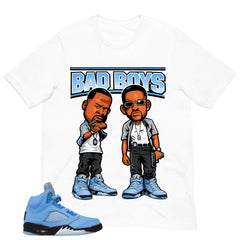 Graphic Tee Bad Boys Shirt - to Matching Air Jordan 5 UNC | Zadago