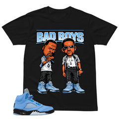 Graphic Tee Bad Boys Shirt - to Matching Air Jordan 5 UNC | Zadago