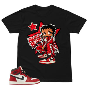 Graphic Tee Betty Boop Shirt - to Matching Air Jordan 1 Chicago Lost & Found | Zadago