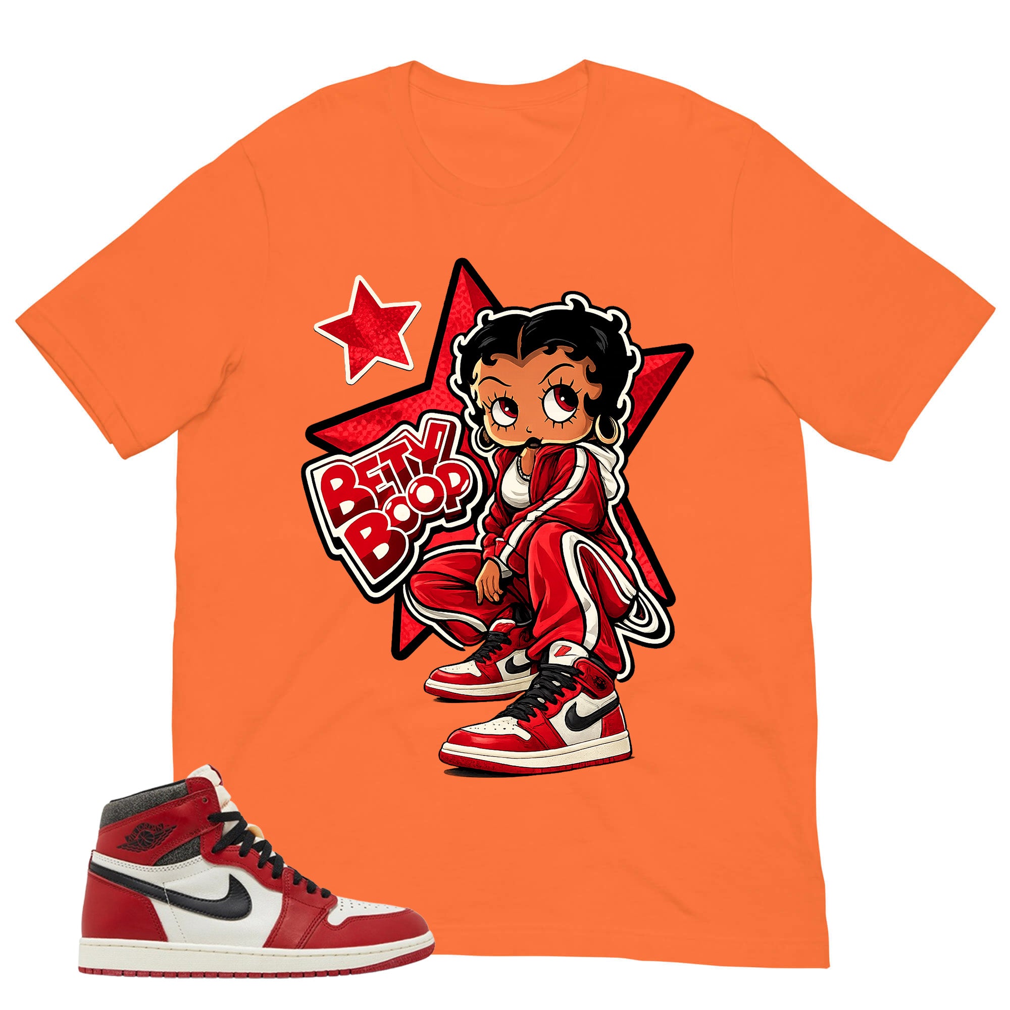 Graphic Tee Betty Boop Shirt - to Matching Air Jordan 1 Chicago Lost & Found | Zadago