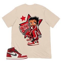 Graphic Tee Betty Boop Shirt - to Matching Air Jordan 1 Chicago Lost & Found | Zadago
