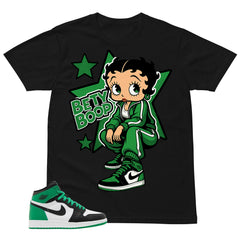 Graphic Tee Betty Boop Shirt - to Matching Air Jordan 1 Lucky Green | Zadago