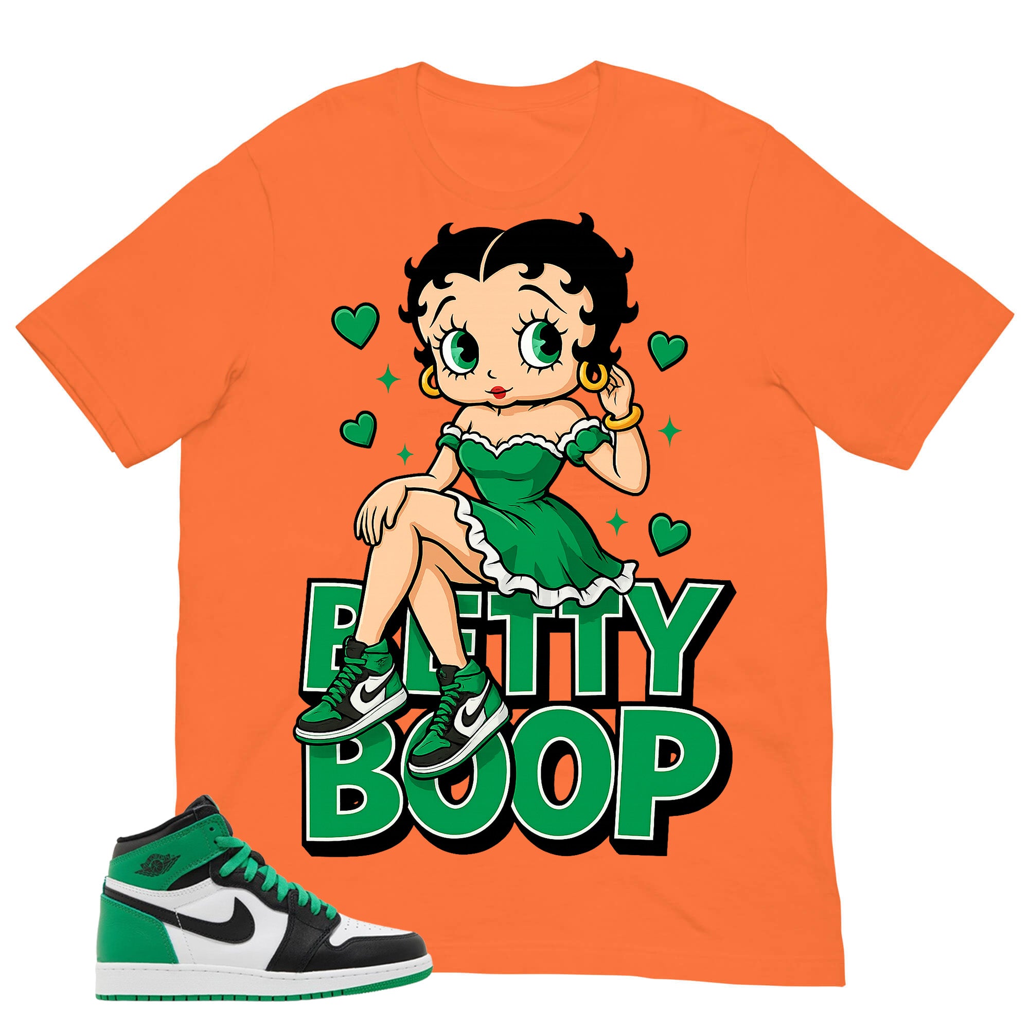 Graphic Tee Betty Boop Shirt - to Matching Air Jordan 1 Lucky Green | Zadago