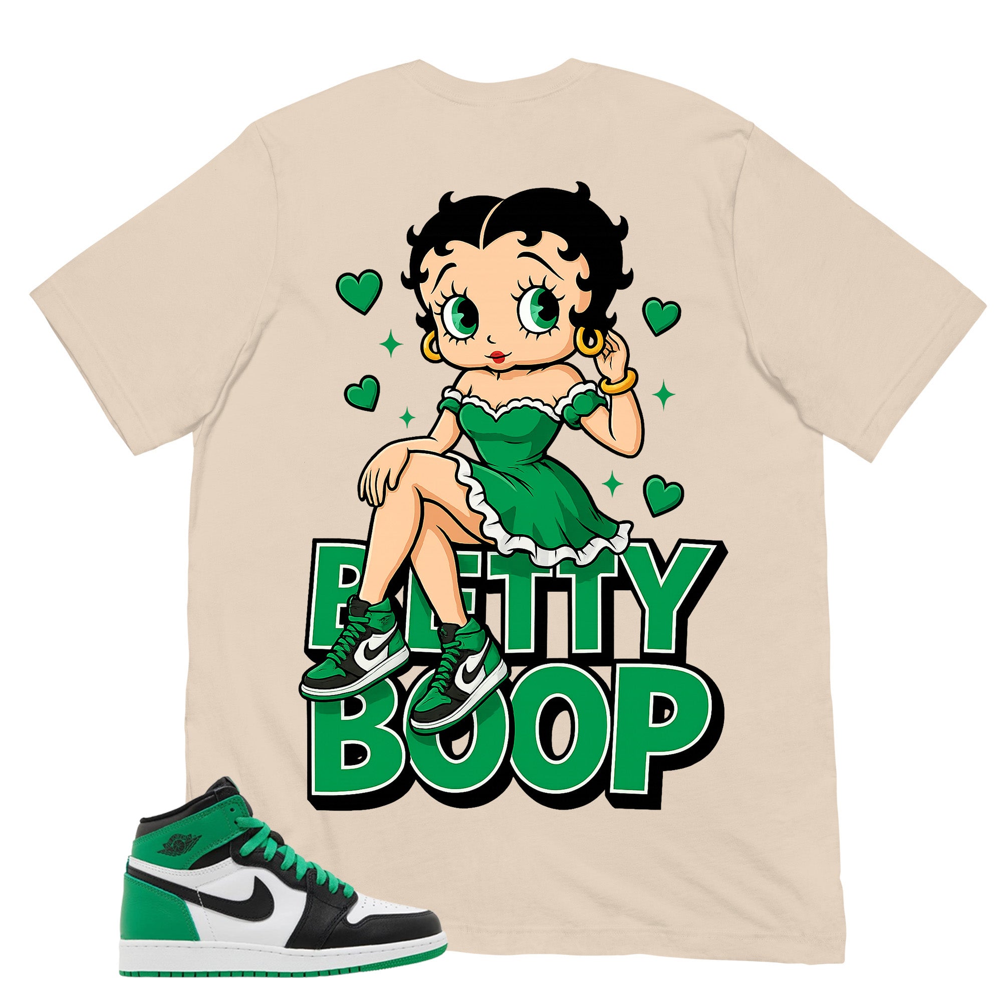 Graphic Tee Betty Boop Shirt - to Matching Air Jordan 1 Lucky Green | Zadago