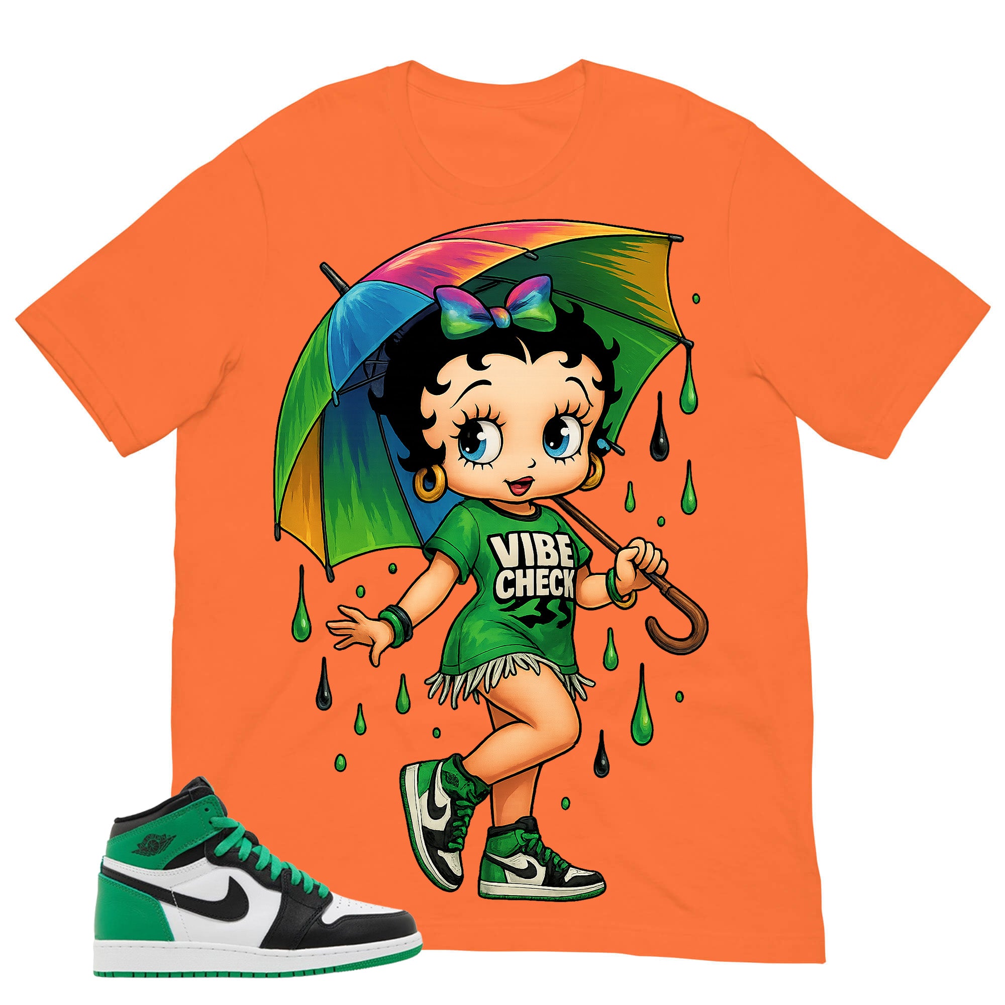 Graphic Tee Betty Girl Vibe Shirt - to Matching Air Jordan 1 Lucky Green | Zadago