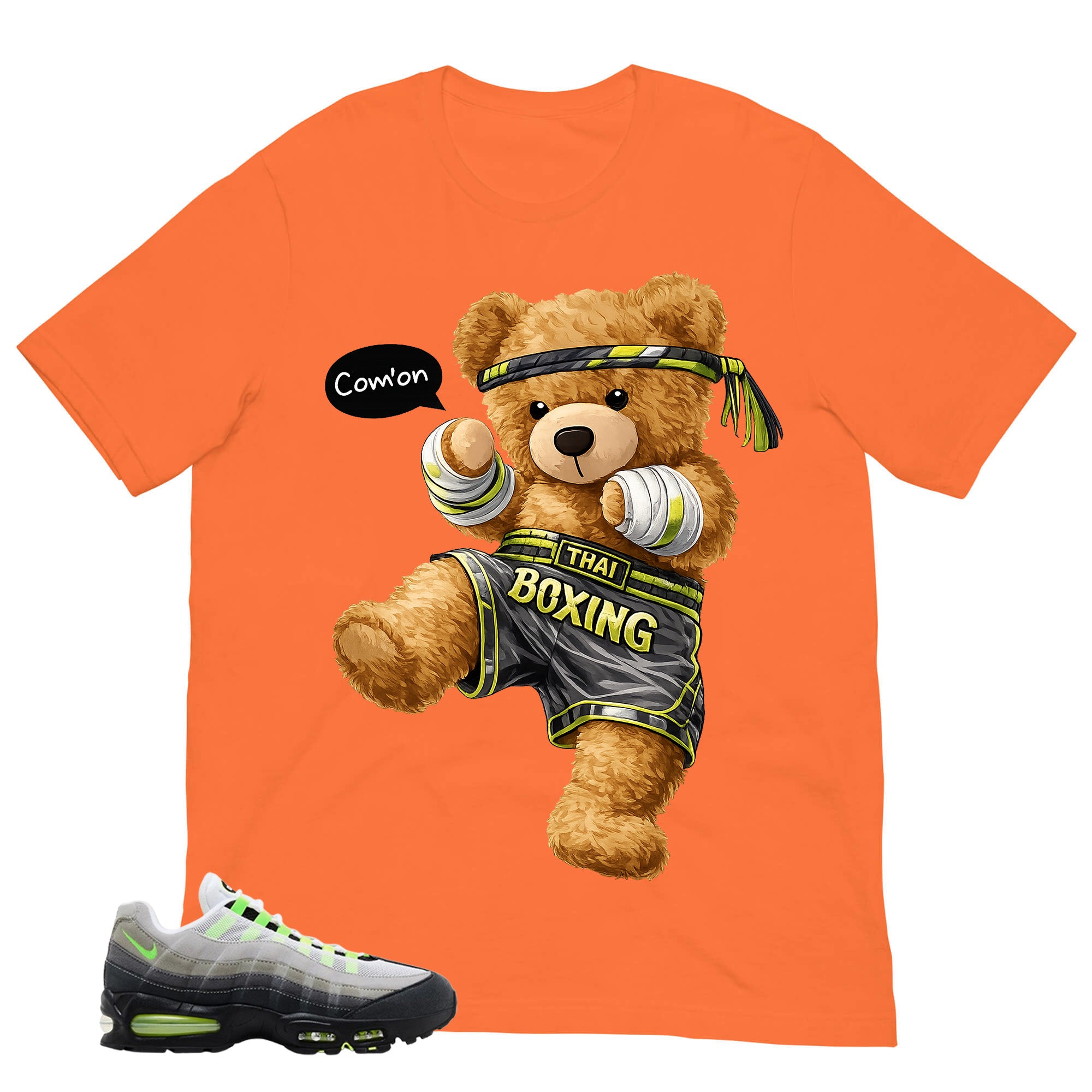 Graphic Tee Boxing Bear Shirt - to Matching  Air Max 95 Neon | Zadago