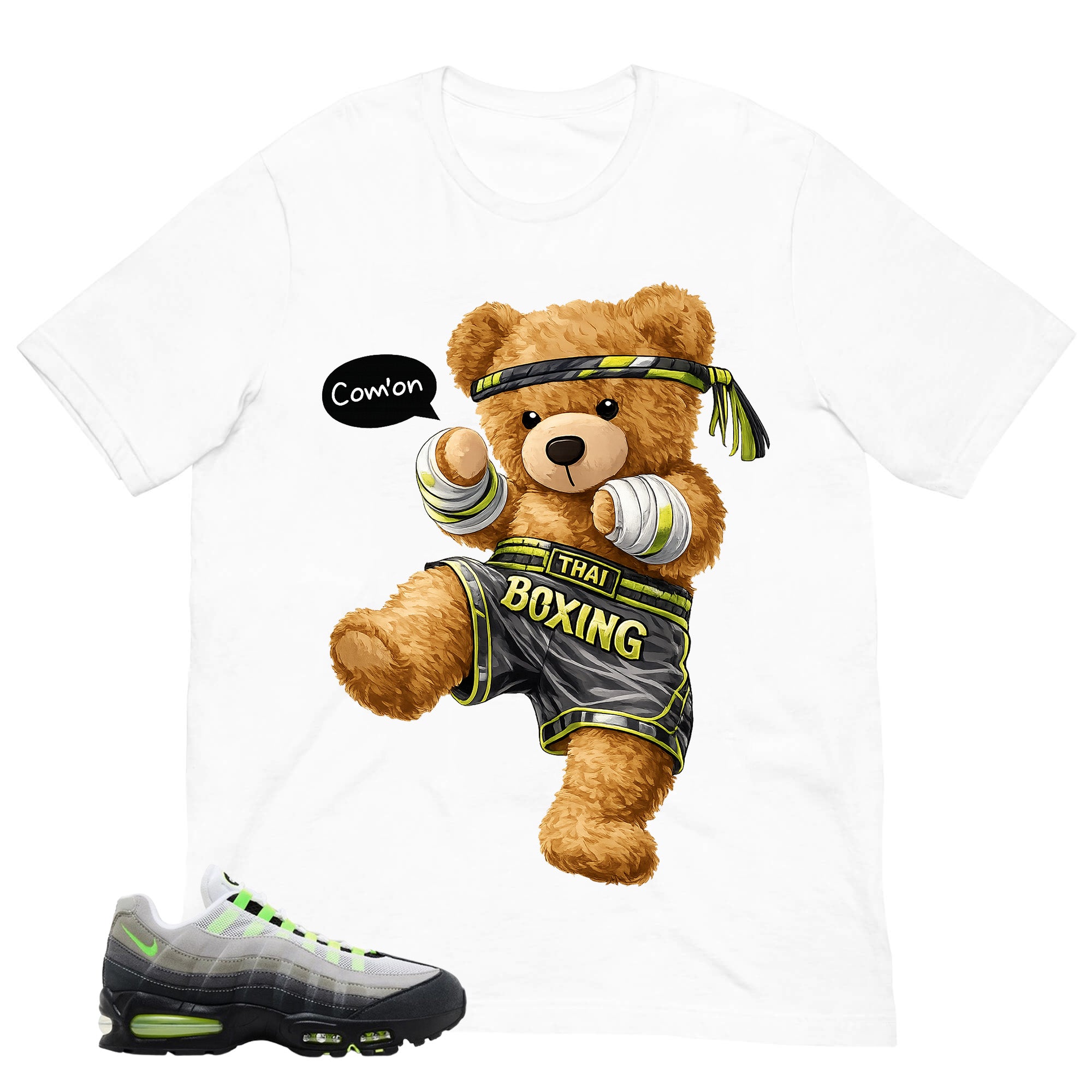 Graphic Tee Boxing Bear Shirt - to Matching  Air Max 95 Neon | Zadago