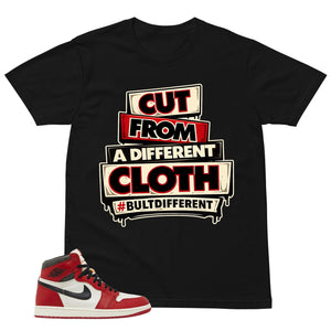 Graphic Tee Built Different Shirt - to Matching Air Jordan 1 Chicago Lost & Found | Zadago