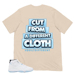 Graphic Tee Built Different Shirt - to Matching Air Jordan 11 Legend Blue | Zadago