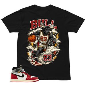 Graphic Tee Bull 23 | Matching Jordan 1 Union LA Chicago Shadow | Zadago