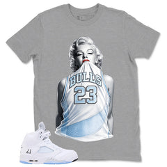 Graphic Tee Bull 23 Shirt - to Matching Air Jordan 5 White Metallic | Zadago