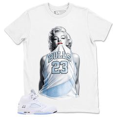 Graphic Tee Bull 23 Shirt - to Matching Air Jordan 5 White Metallic | Zadago