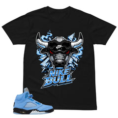 Graphic Tee Bull Shirt - to Matching Air Jordan 5 UNC | Zadago