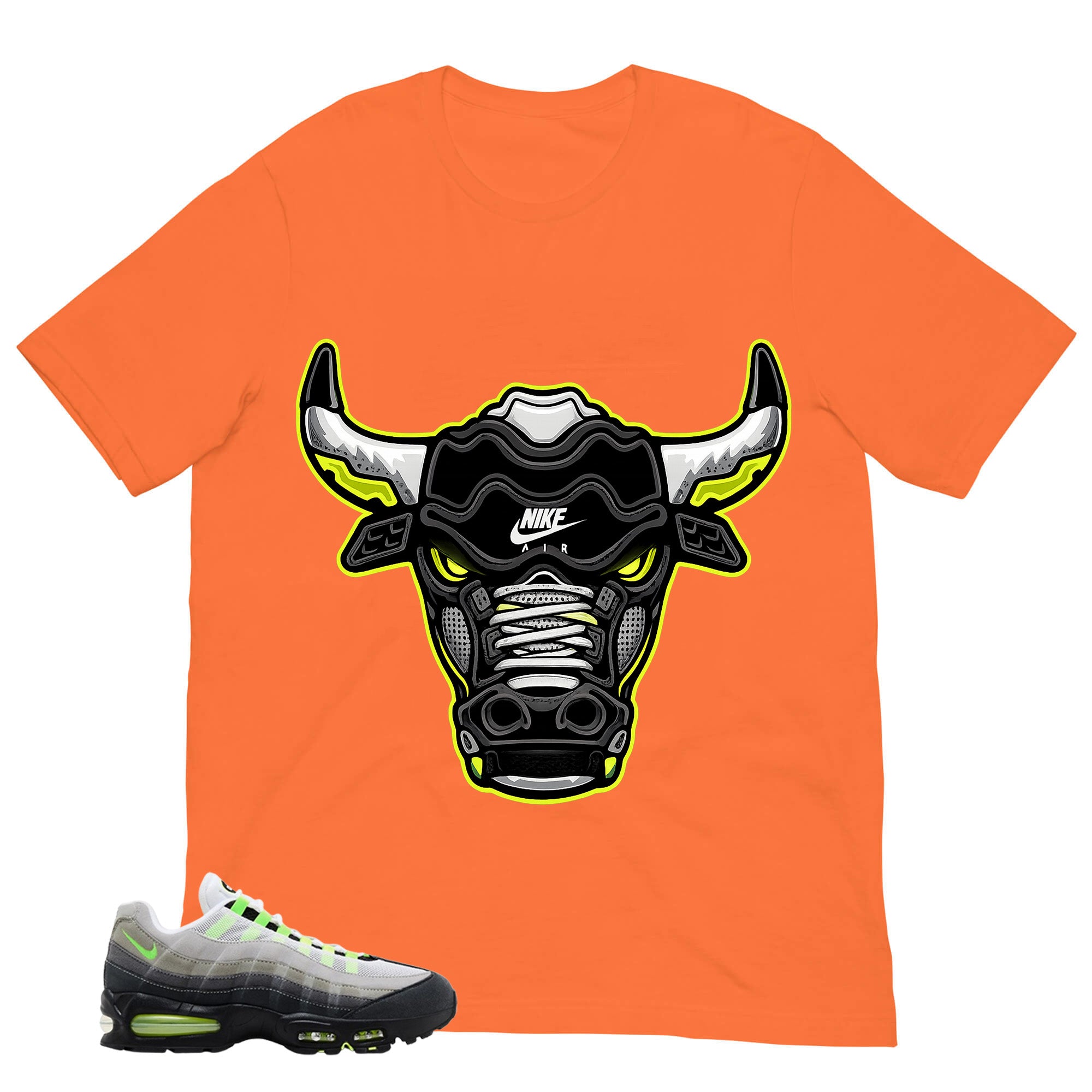 Graphic Tee Bull Head Shirt - to Matching  Air Max 95 Neon | Zadago