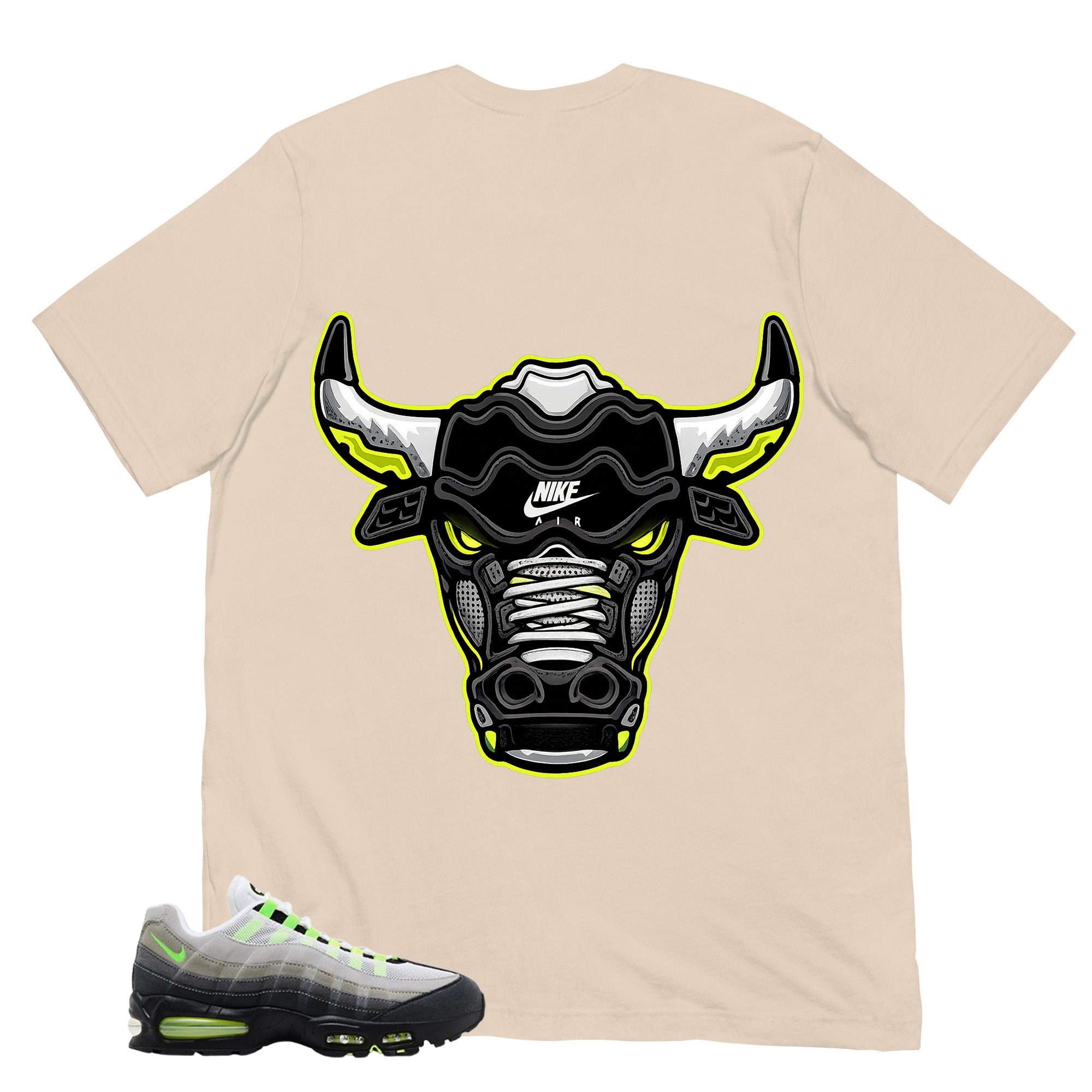 Graphic Tee Bull Head Shirt - to Matching  Air Max 95 Neon | Zadago