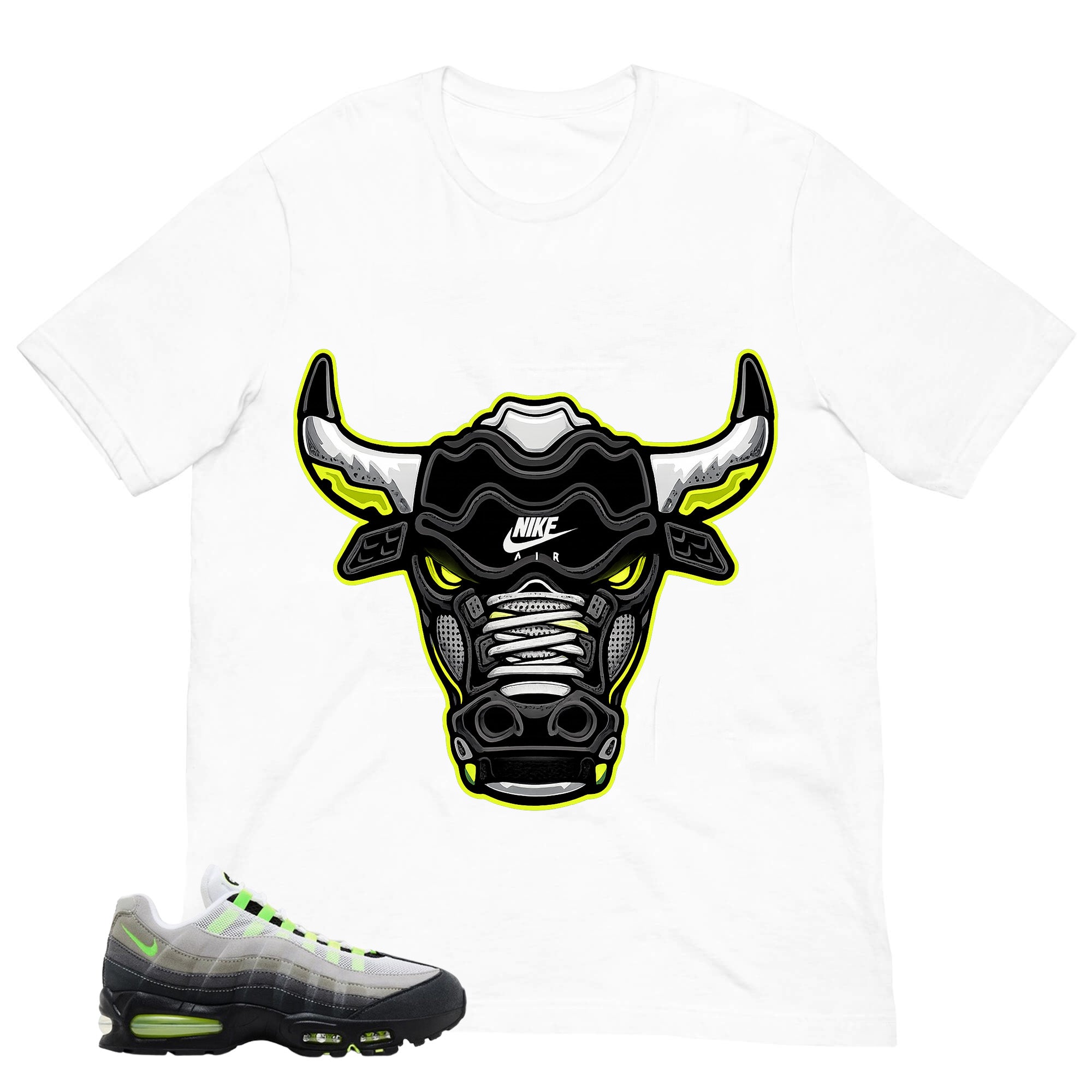 Graphic Tee Bull Head Shirt - to Matching  Air Max 95 Neon | Zadago