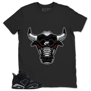 Graphic Tee Bull Head Sneaker Shirt - to Matching Air Jordan 6 Cap and Gown | Zadago