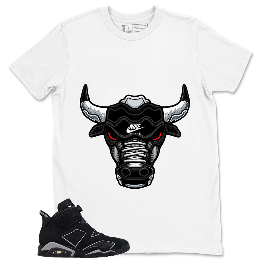 Graphic Tee Bull Head Sneaker Shirt - to Matching Air Jordan 6 Cap and Gown | Zadago