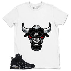Graphic Tee Bull Head Sneaker Shirt - to Matching Air Jordan 6 Cap and Gown | Zadago