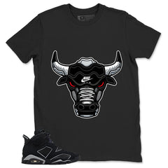 Graphic Tee Bull Head Sneaker Shirt - to Matching Air Jordan 6 Cap and Gown | Zadago