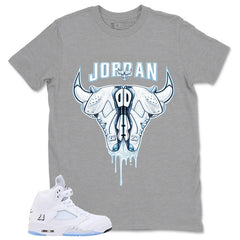 Graphic Tee Bull Jordan Head Shirt - to Matching Air Jordan 5 White Metallic | Zadago