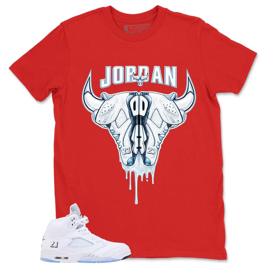 Graphic Tee Bull Jordan Head Shirt - to Matching Air Jordan 5 White Metallic | Zadago