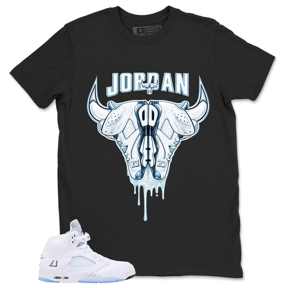 Graphic Tee Bull Jordan Head Shirt - to Matching Air Jordan 5 White Metallic | Zadago