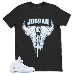 Graphic Tee Bull Jordan Head Shirt - to Matching Air Jordan 5 White Metallic | Zadago