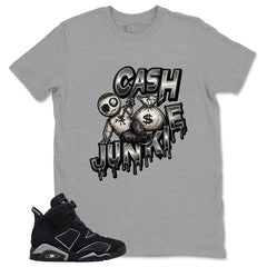 Graphic Tee Cash Junkie Shirt - to Matching Air Jordan 6 Cap and Gown | Zadago