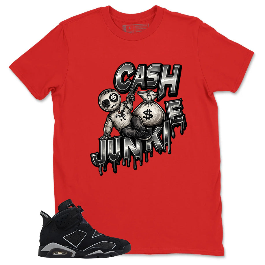 Graphic Tee Cash Junkie Shirt - to Matching Air Jordan 6 Cap and Gown | Zadago