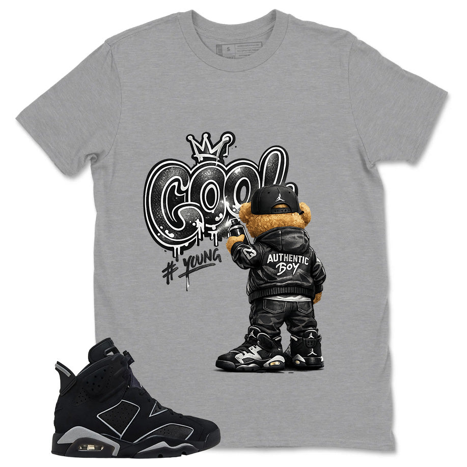 Graphic Tee Cool Boy Shirt - to Matching Air Jordan 6 Cap and Gown | Zadago