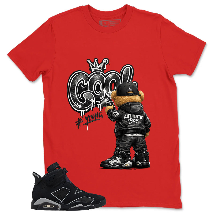 Graphic Tee Cool Boy Shirt - to Matching Air Jordan 6 Cap and Gown | Zadago