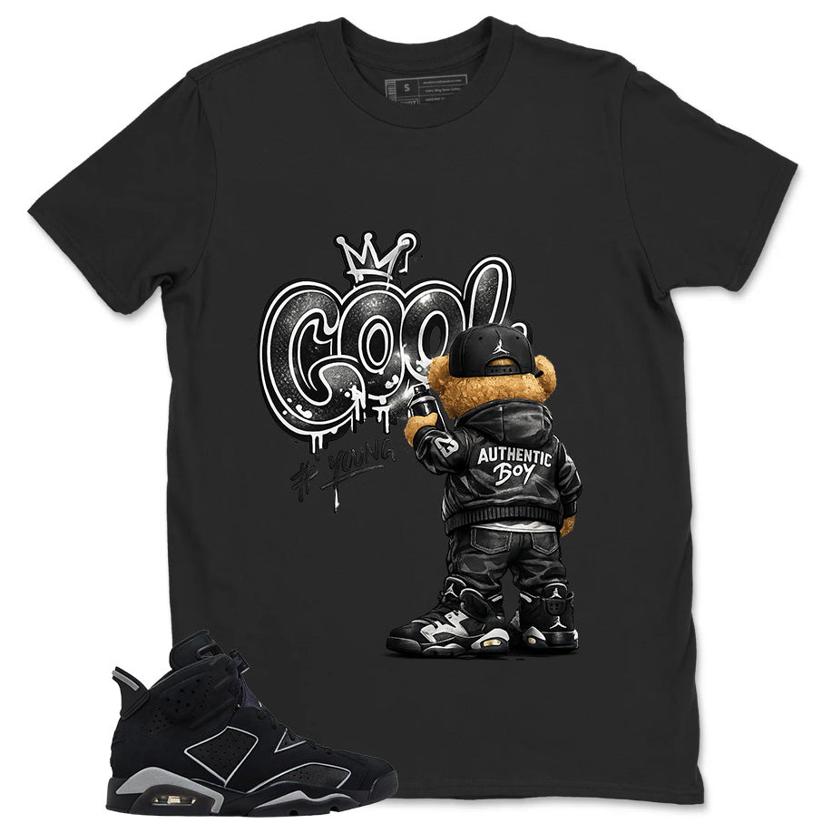 Graphic Tee Cool Boy Shirt - to Matching Air Jordan 6 Cap and Gown | Zadago