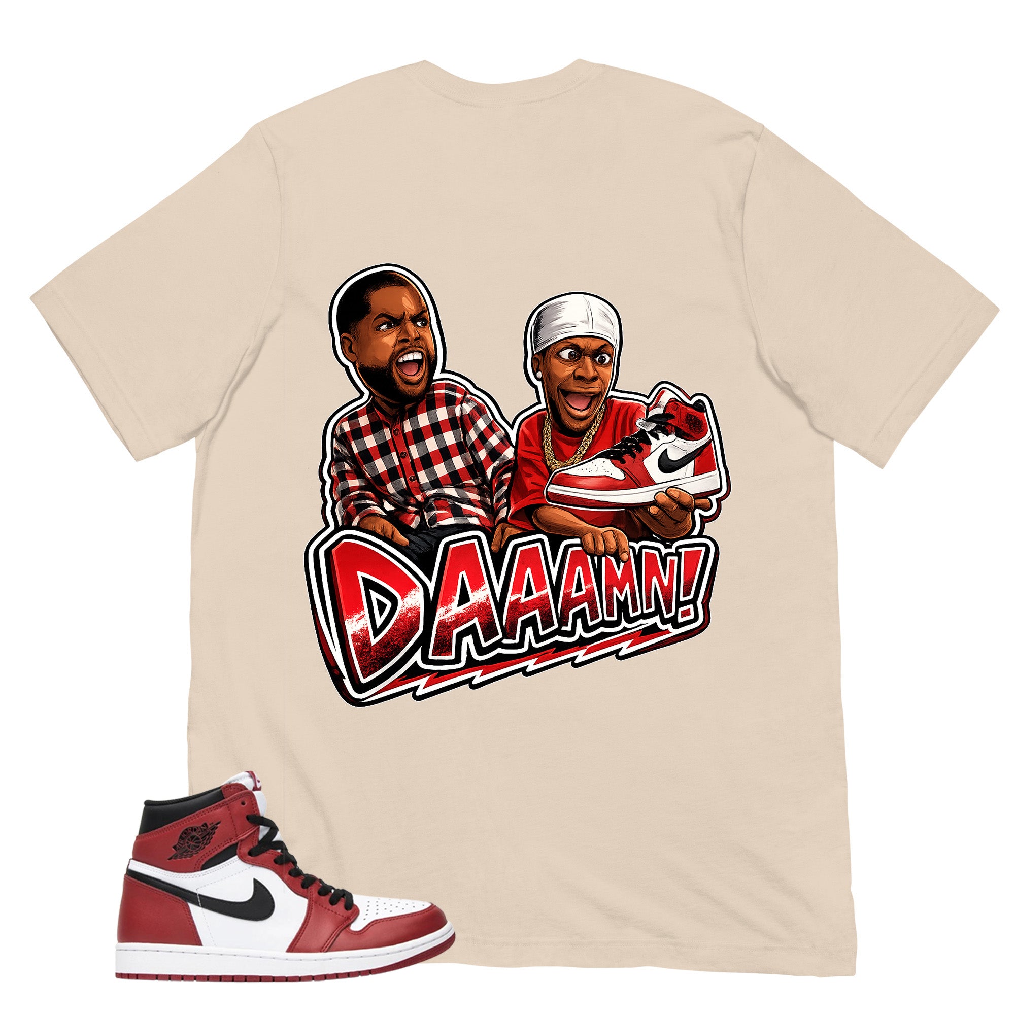 Graphic Tee Daaamn Sneaker Shirt - to Matching Air Jordan 1 Chicago | Zadago