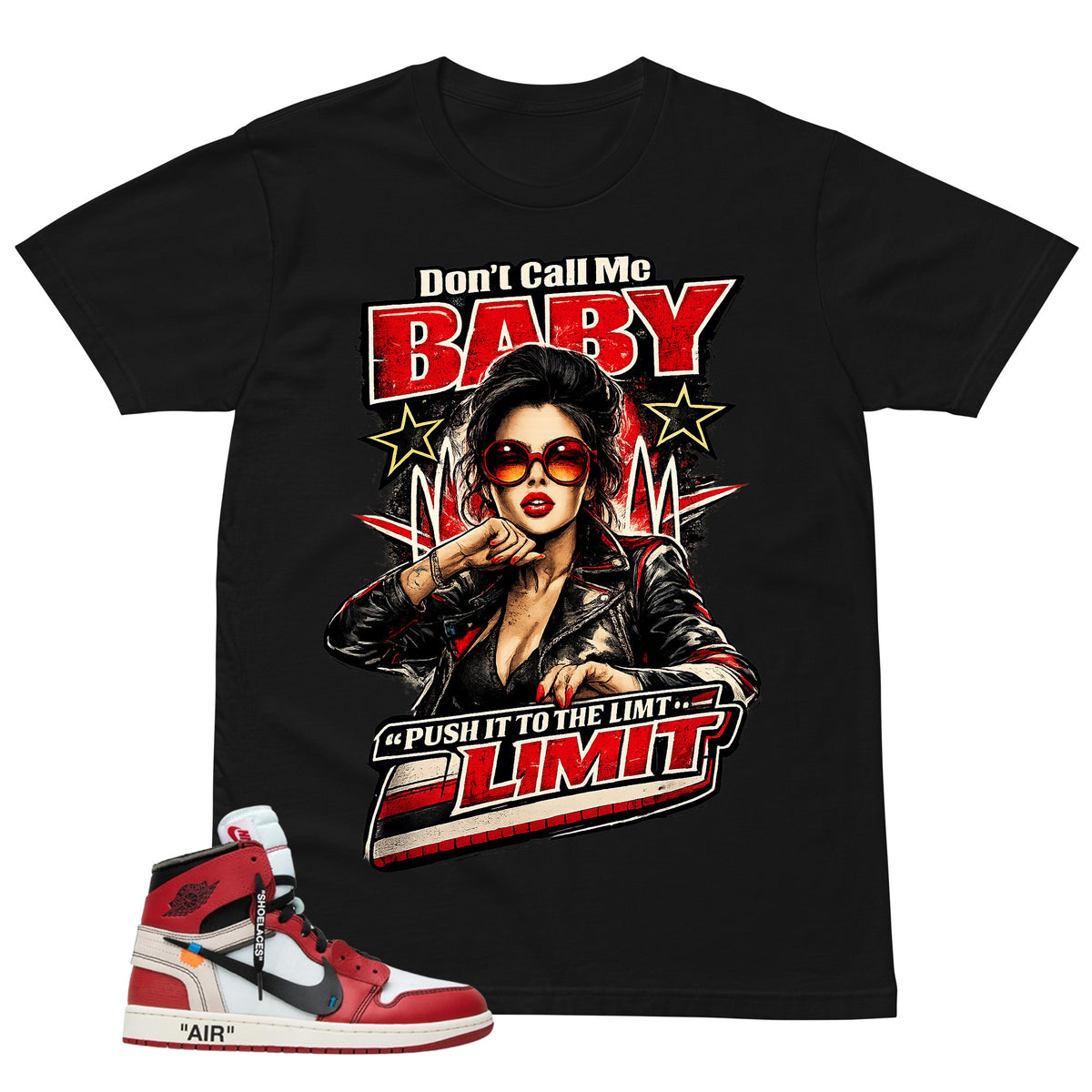 Graphic Tee Don't Call Me Baby | Matching  Off-White x Air Jordan 1 Chicago | Zadago
