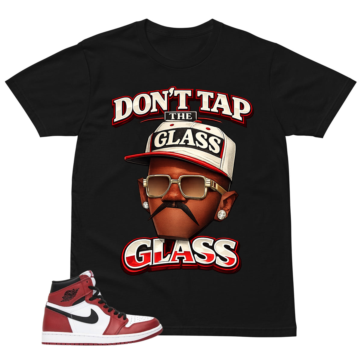 Graphic Tee Don't Tap The Glass Shirt - to Matching Air Jordan 1 Chicago | Zadago