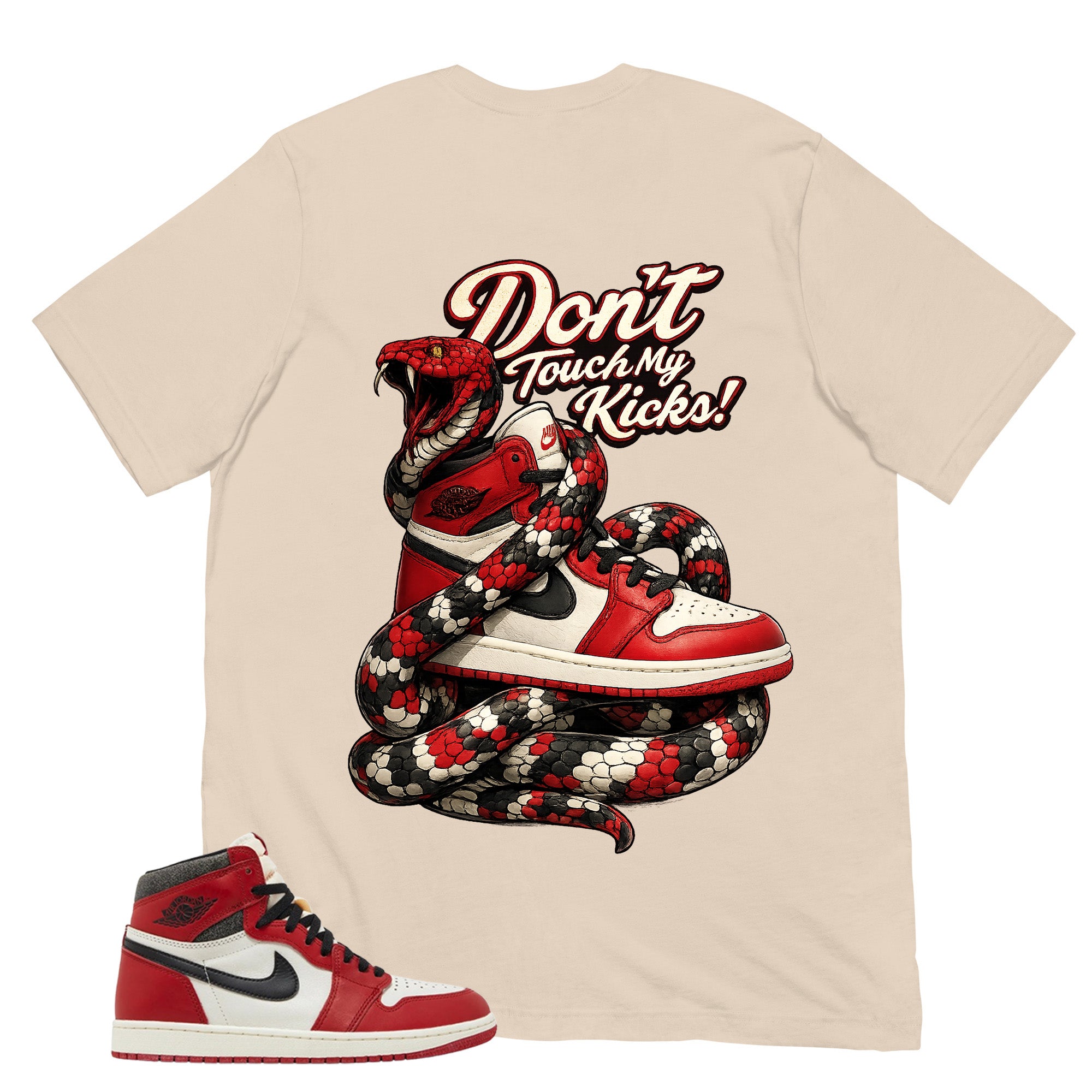 Graphic Tee Don't Touch My Kicks Shirt - to Matching Air Jordan 1 Chicago Lost & Found | Zadago