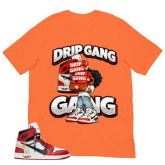 Graphic Tee Drip Gang | Matching  Off-White x Air Jordan 1 Chicago | Zadago