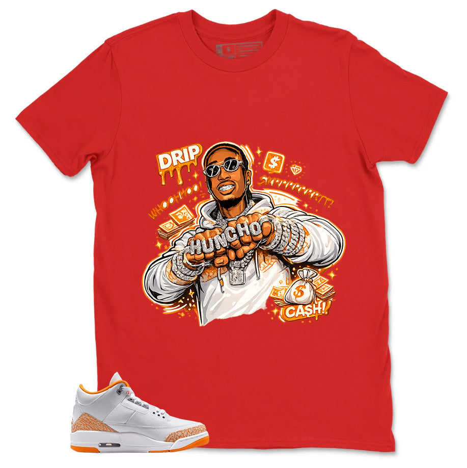 Graphic Tee Drip Gang Shirt - to Matching Air Jordan 3 Orange Citrus | Zadago