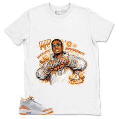 Graphic Tee Drip Gang Shirt - to Matching Air Jordan 3 Orange Citrus | Zadago