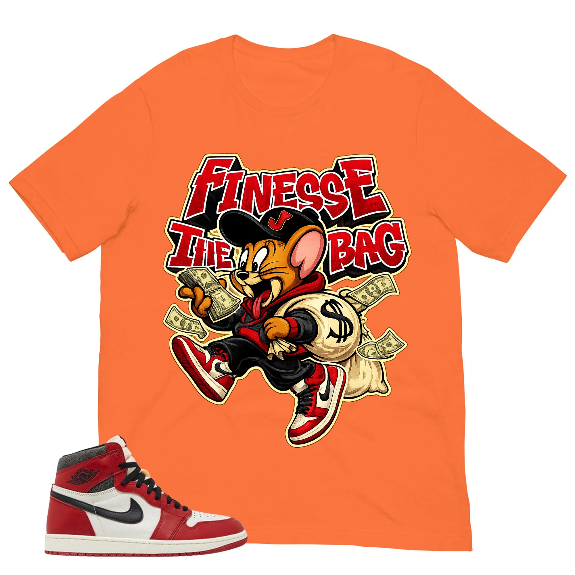 Graphic Tee Finesse The Bag Shirt - to Matching Air Jordan 1 Chicago Lost & Found | Zadago