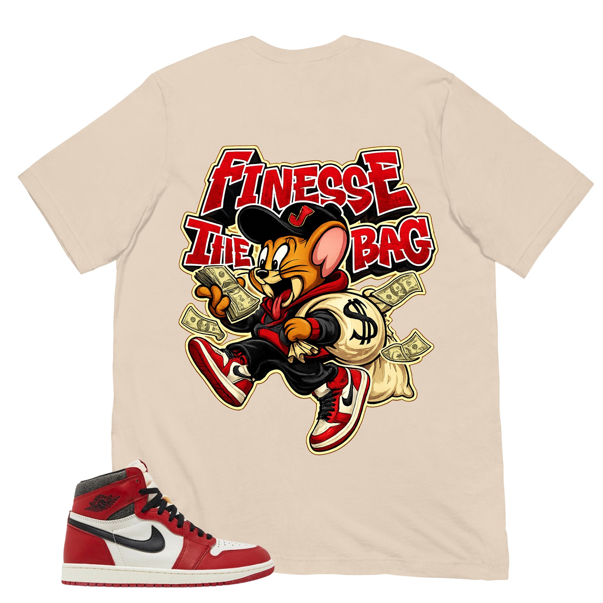 Graphic Tee Finesse The Bag Shirt - to Matching Air Jordan 1 Chicago Lost & Found | Zadago